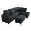 Ensemble de canapé modulaire 3 pièces de style moderne avec port USB, repose-pieds, accoudoir à droite, canapé, accoudoir à gauche, salon principal-1736270690