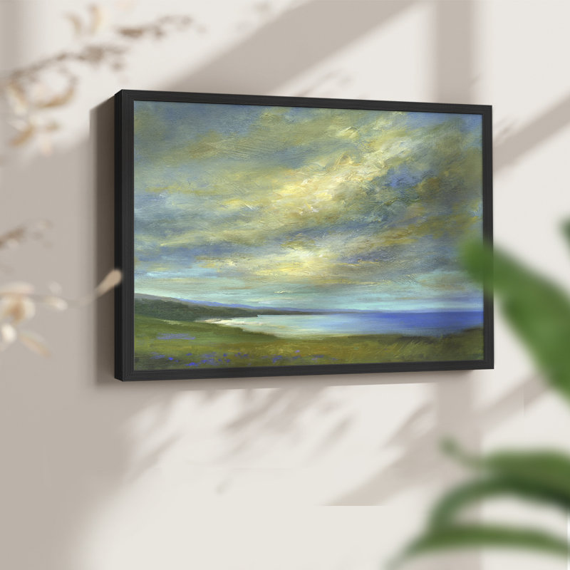 «Coastal Views I», reproduction encadrée, H 11 po x l 14 po, Noir, noir, noir, noir