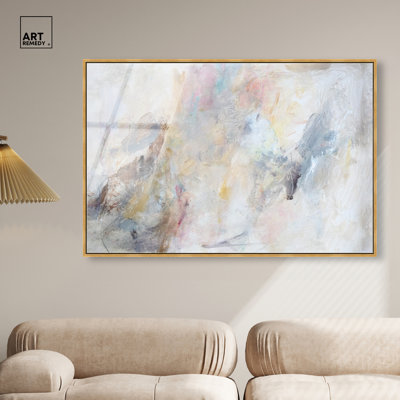 «Slow Mornings - Hope Bainbridge», impression murale encadrée par Art Remedy, cadre doré, 54 x 36