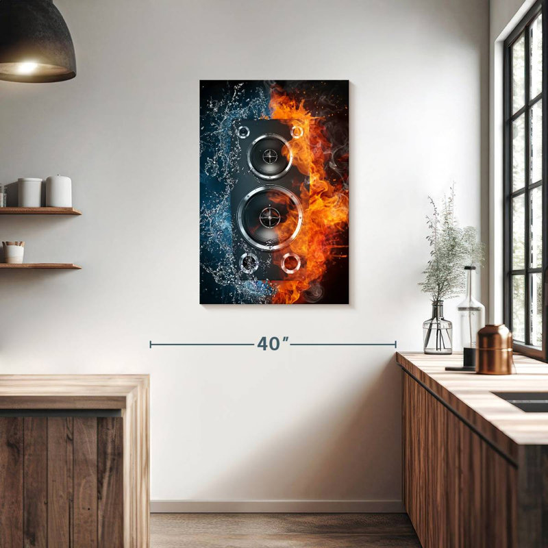 Abarca Fire and Water Loudspeaker, 36" H x 24" W