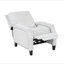 Fauteuil inclinable à dossier poussoir de style transitionnel blanc cassé auto-inclinable 1Pc