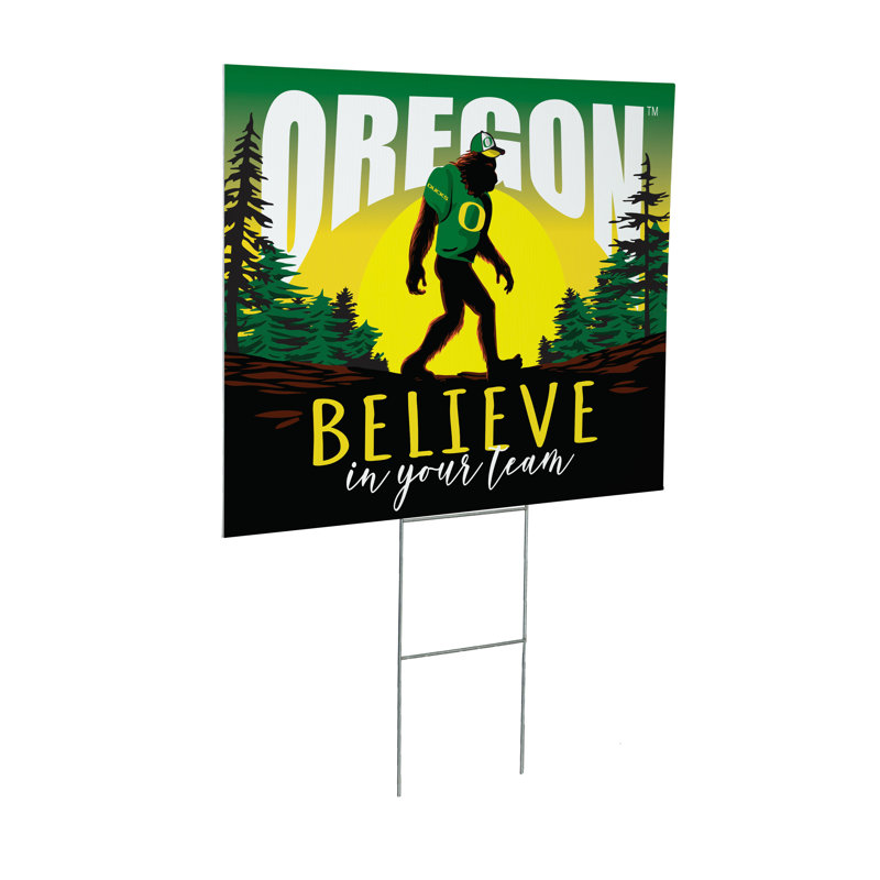 University of Oregon Yard Sign, Bigfoot
