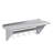 12 in. x 36 in. Stainless Steel Wall Mounted Pot Rack with Shelf and 6 Double Sided Hooks