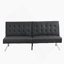 Canapé-lit futon polyvalent avec pieds en acier inoxydable et structure en bois robuste