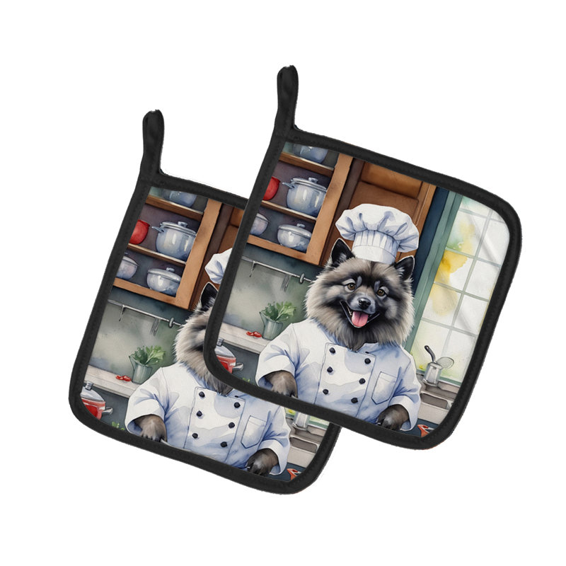 Ensemble de poignées en polyester Caroline's Treasures The Dog Chef