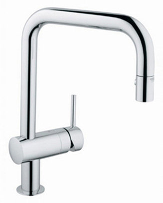 Minta® Pull Down Single Handle Kitchen Faucet, Chrome
