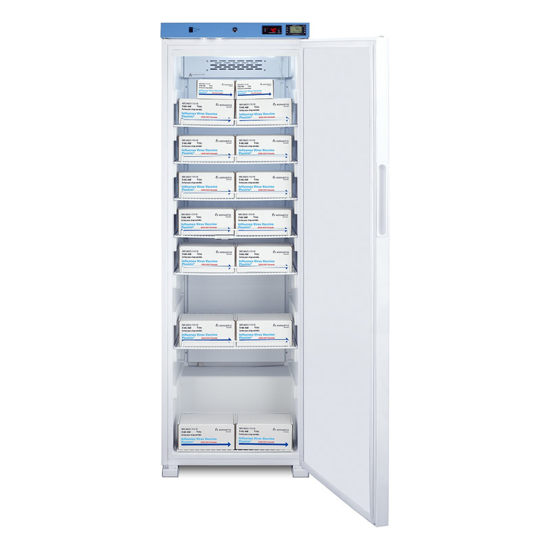 EQtemp 24" Wide Upright Healthcare Refrigerator, Right Handed