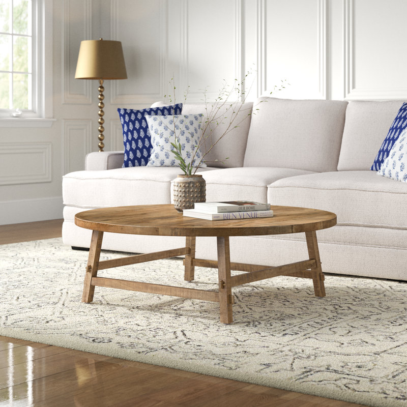 Loleta Medium Brown Solid Wood Round Coffee Table