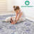 Blue / Silver / Oriental Area Rug-989463346
