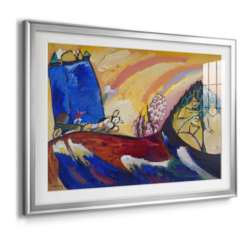 Improvisation 3 - Wassily Kandinsky - reproduction d'art avec passe-partout et verre - 1909, 26,5 x 36,5, Impression encadrée