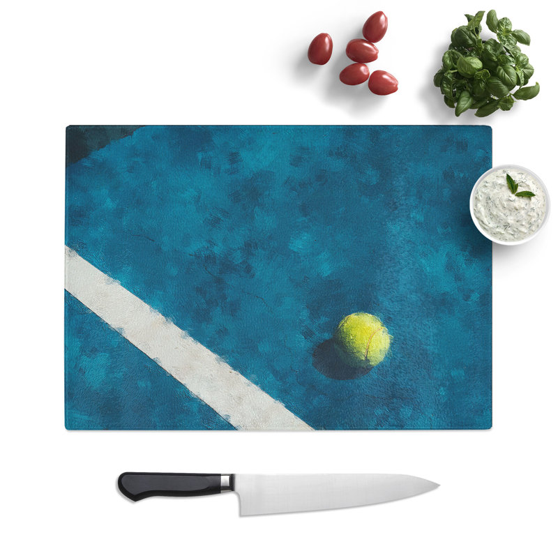 The Tennis Court Chopping Board, 0.4cm H x 20cm W x 28.5cm L