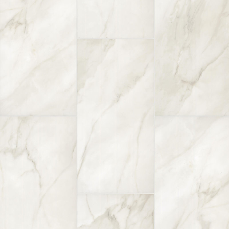 ADURA®PRO Loose Lay Calcutta Marble 12" x 24" x 4.5mm Marble Luxury Vinyl Tile in Ivory, Ivory