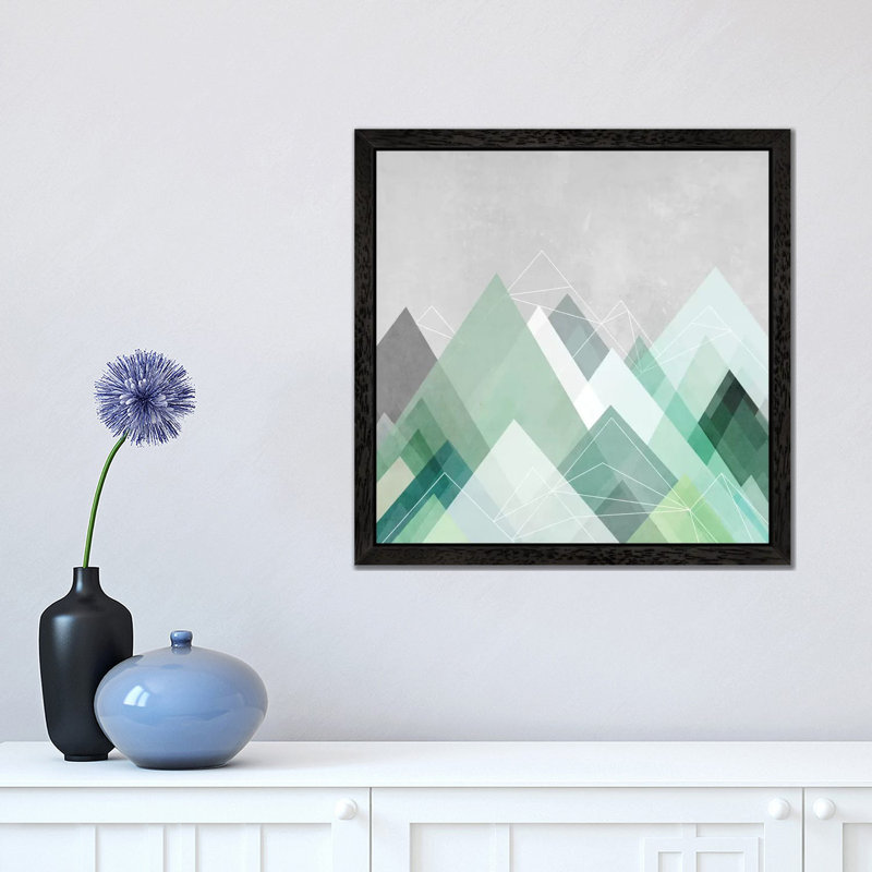Graphic CVII by Mareike Böhmer - Print on Canvas, 66.04 cm H x 66.04 cm W, Black Framed