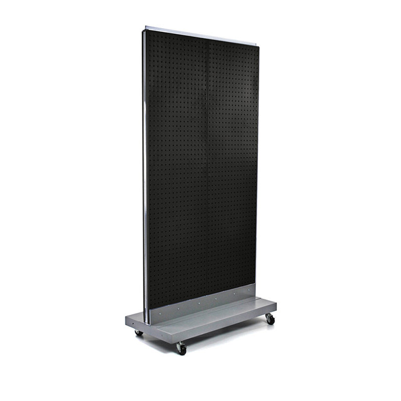 Présentoir à panneau double à double face sur base à roulettes. Dimensions du panneau combiné: l 32 po x H 60 po