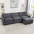 113" Modern 3+1 L-Shaped Corduroy Fabric Sofa,Modular Sectional Cloud Couch W/Ottoman,35D High-Resilience Sponge&Double-Layer Thick Cushion,Cup Holders,Storage Bags-1897100360