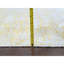 Tapis oriental de style moderne 9 pi x 9 pi, jaune, macaron, tissé à la main, en laine et en soie à base de plantes