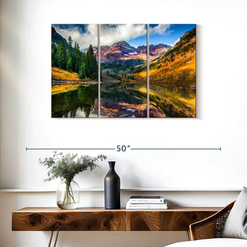 Alvord Scenic Maroon Bells Colorado, H 24 po x l 38 po