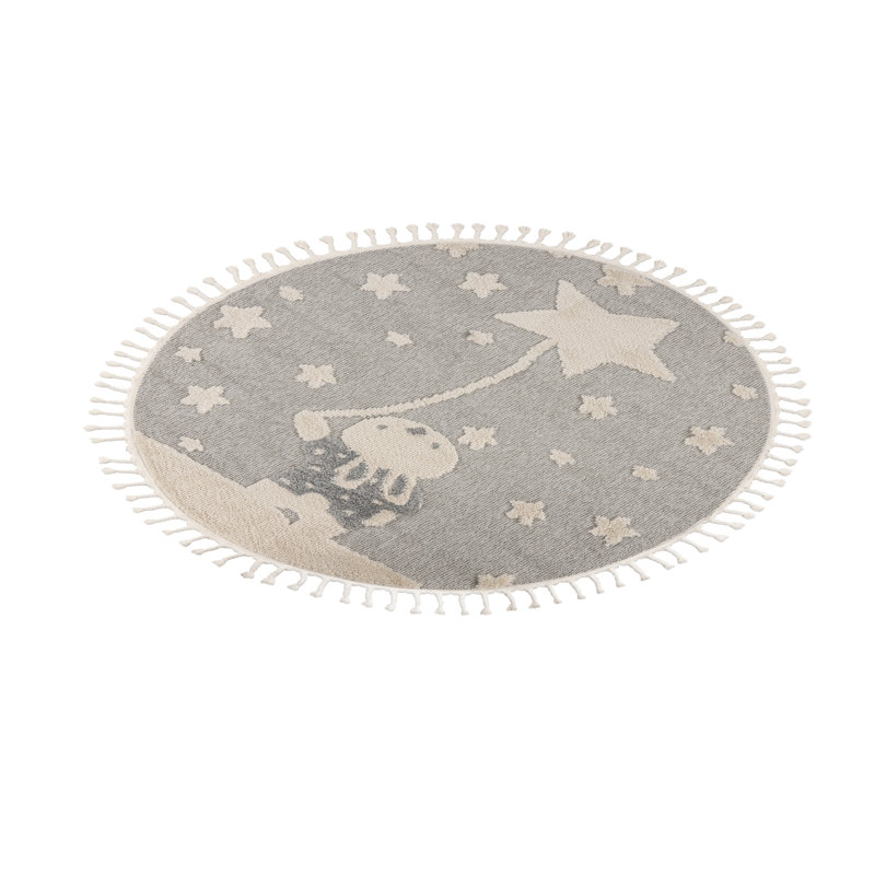Elsebet Animal Print Area Rug, Round 133cm