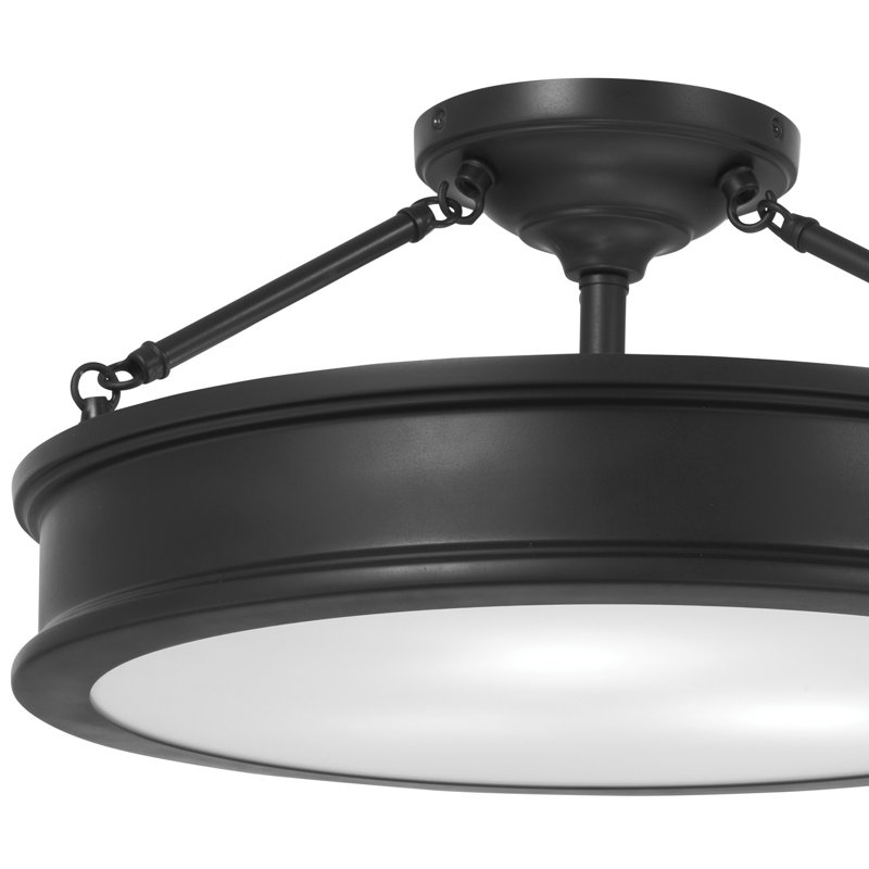 Plafonnier semi-encastré 3 lumières 19 po
