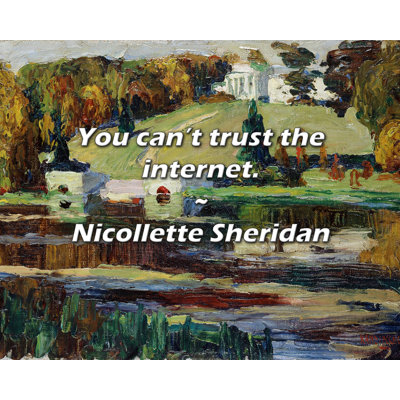 Citation de Nicollette Sheridan: Vous ne pouvez pas faire confiance à Internet.