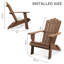 Chaise Adirondack pliante d'extérieur résistante aux intempéries