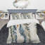 Ensemble de housse de couette abstrait - Composition de détails onyx Designart-35228257