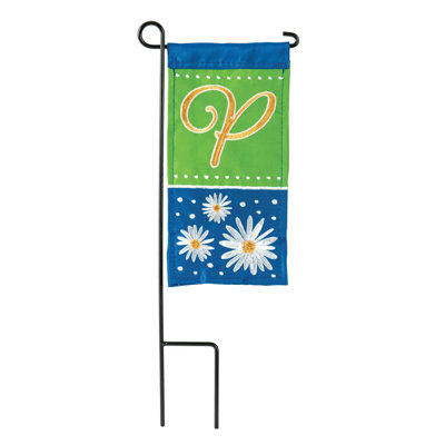 Mini drapeau marguerite monogramme 4 x 8,5