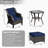 5 Pieces All-Weather Wicker Patio Conversation Set With Cushions, 2 Chairs, 2 Ottomans & Side Table-236158138