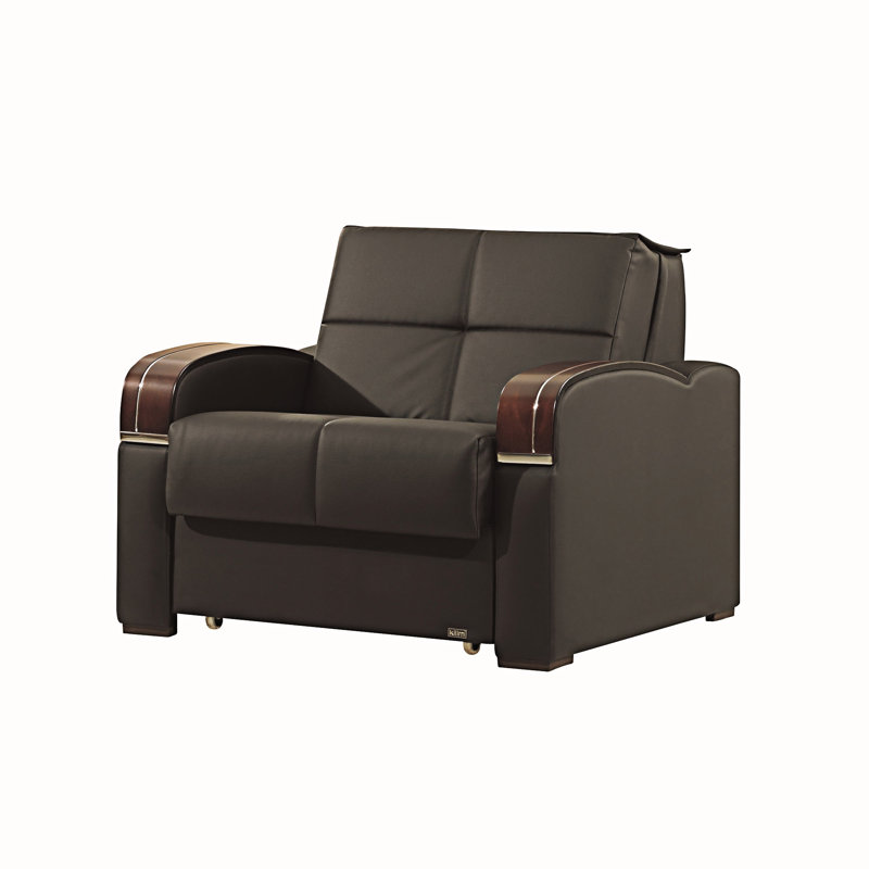 Fauteuil rembourré convertible avec rangement