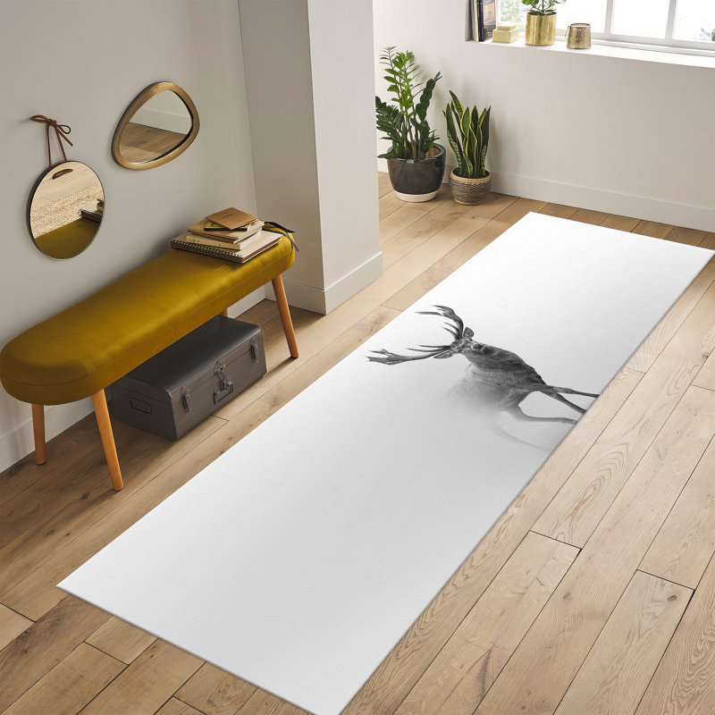 Stunning Non-Woven Soft Printed Rug Featuring a Contemporary Geometric Design Perfect for Enhancing Your Living Space