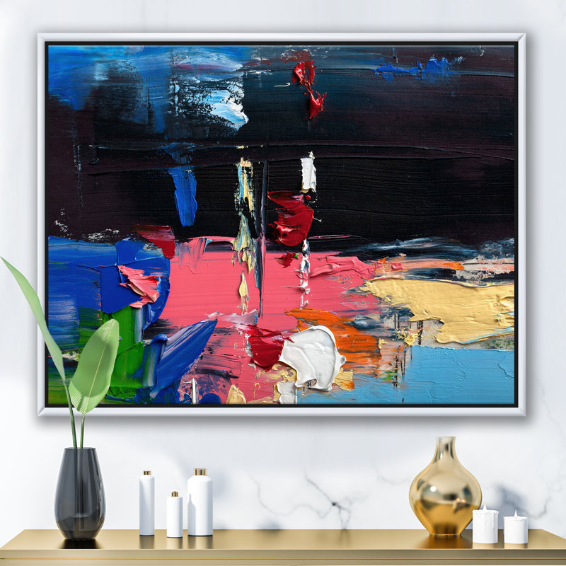 «Oil Brushed Colorfields II», reproduction sur toile encadrée, Toile blanche encadrée, H 24 po x l 32 po x P 1 po