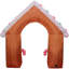 Remise en bois Grand gonflable de Noël en forme d'arche de pain d'épice avec lumières