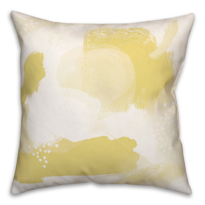 Housse et insert de coussin extérieur d'extérieur, Jaune