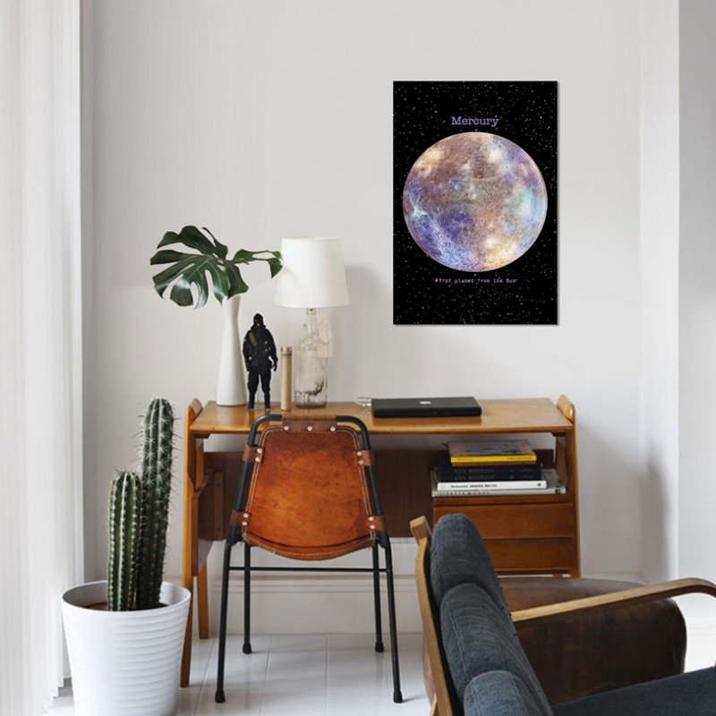 «Mercury», impression sur toile, H 26 po x l 18 po x P 1,5 po, Pas de tapis, Toile tendue