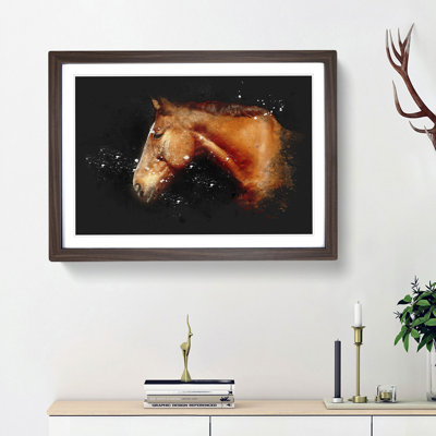 Chestnut Brown Horse - Picture Frame Graphic Art Print