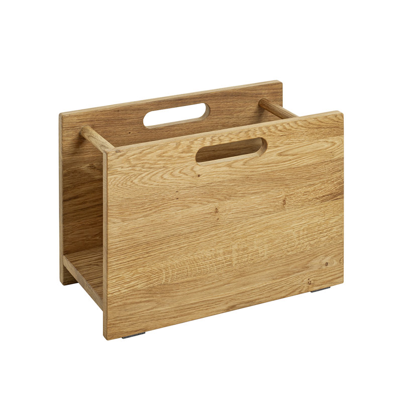 Yeles Solid Wood Free Standing Magazine Rack