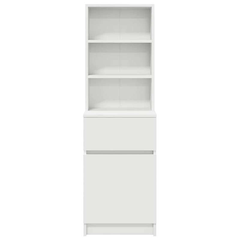 Bedside Cabinet 39X35x125 Cm Engineered Wood, White