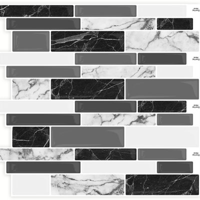 12" X 12" Peel & Stick Mosaic Tile,vinyl Self Adhesive Tile For Kitchen Backsplash,10-sheet