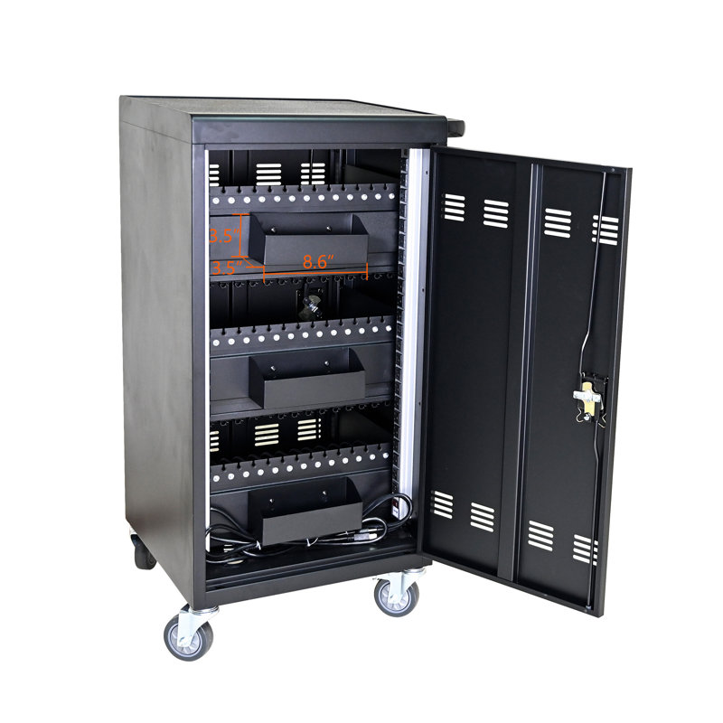 Chariot et armoire de charge mobile pour tablettes 45 ordinateurs portables
