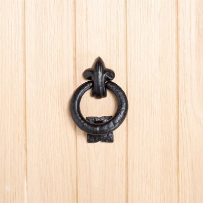 Hammer & Tongs - Fleur De Lis Door Knocker - H140mm - Black