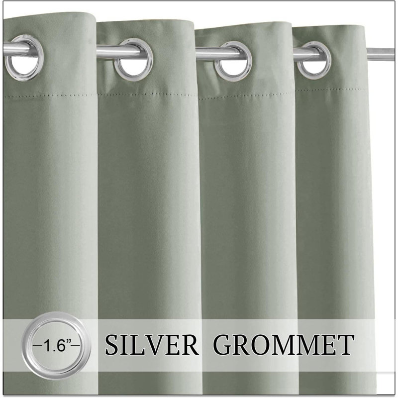 Outdoor Curtains Windproof Weatherproof Porch Curtains Premium Thick Outdoor Privacy Grommet Top Panels For Patio Gazebo And Pergola 1 Panel