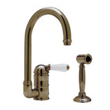 Country Single Handle Kitchen Faucet with Side Spray