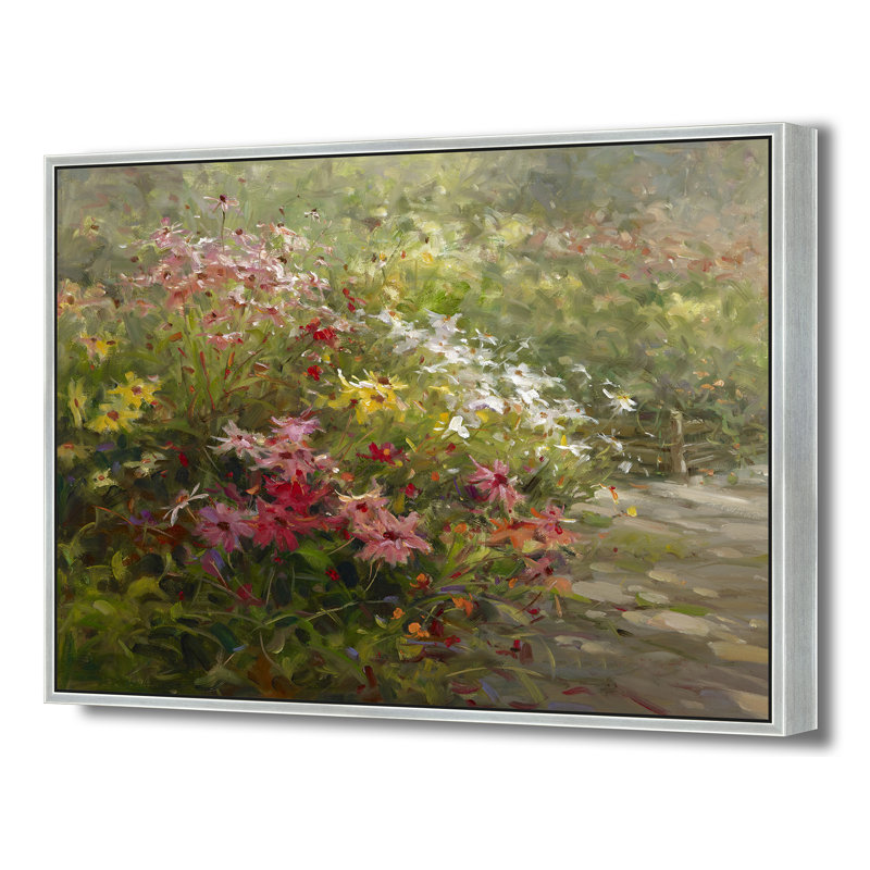 Veranda Bloom Print, 38" H x 50" W, Silver