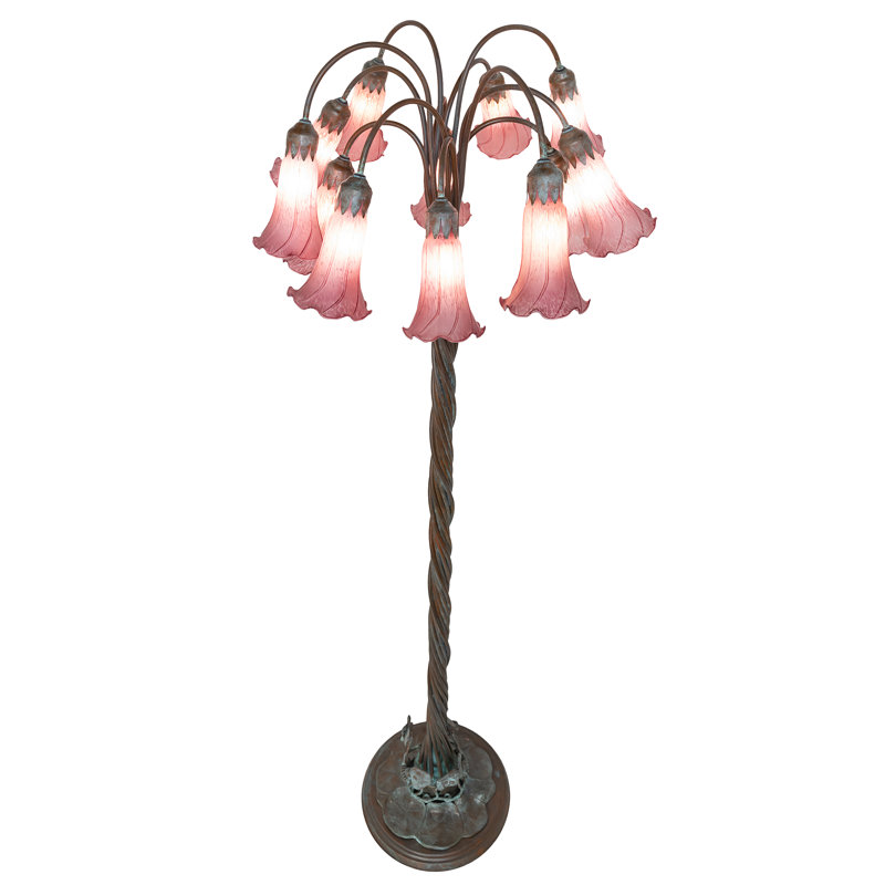 Meyda Tiffany & Stained Glass Tree Floor Lamp, Pink
