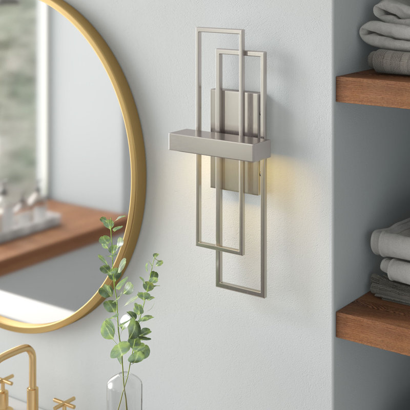 Saedi LED Armed Sconce, Brushed Nickel