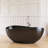 Forma 63" Wavy Freestanding Tub Solid Surface Freestadning Stone Resin Soaking Bathtub-106893272