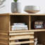 Buffet 36,1 pouces en treillis avec portes coulissantes, tablette réglable et rangement polyvalent pour maisons modernes et rétro-130088556