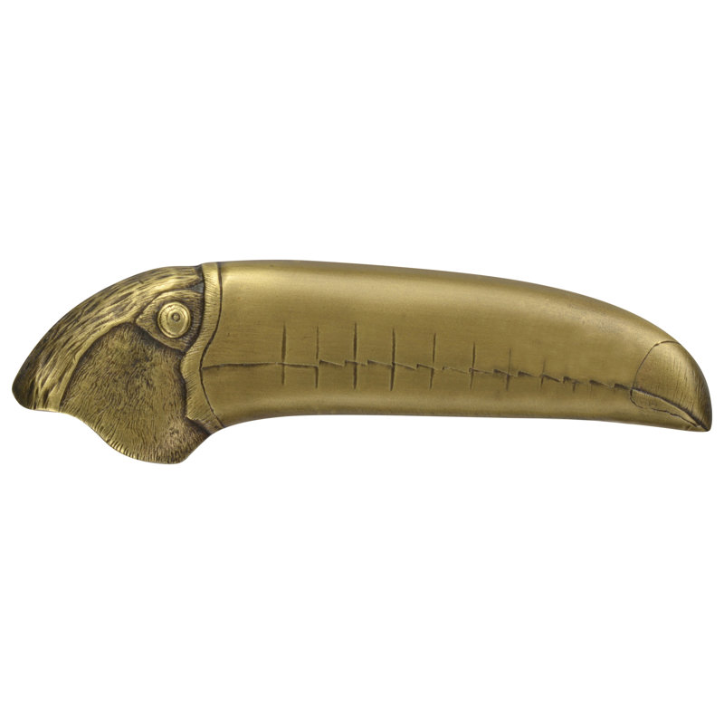 Novelty Pull, Left, Antique Brass