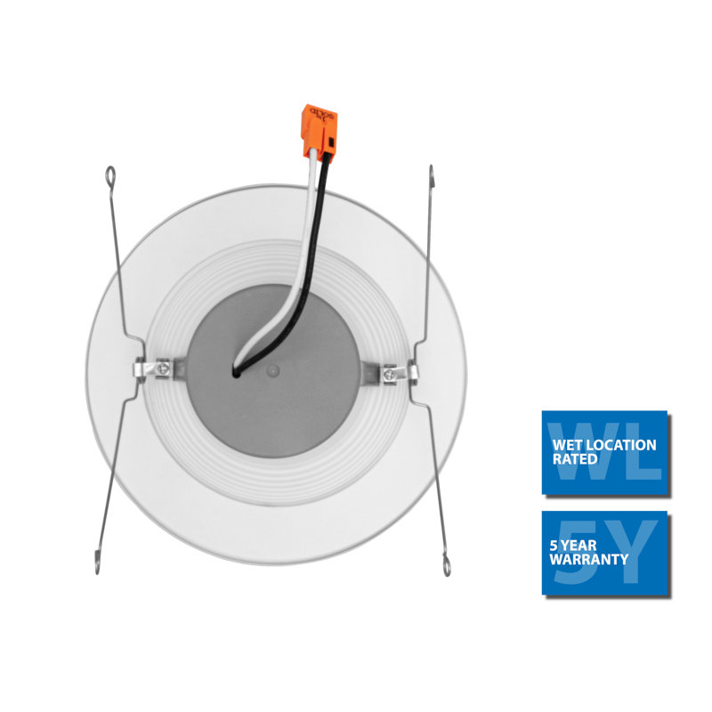 7.4'' White Baffle LED Recessed Lighting Kit