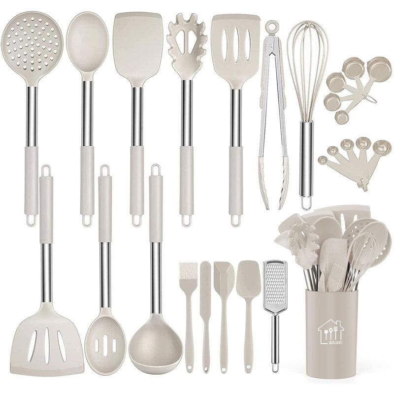 Generic Silicone Cooking Utensil Set,kitchen Utensils 26 Pcs Cooking ...